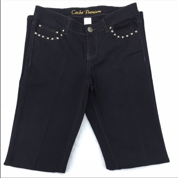 Cache Jeans NWT Studded Black Skinny - Picture 3 of 8